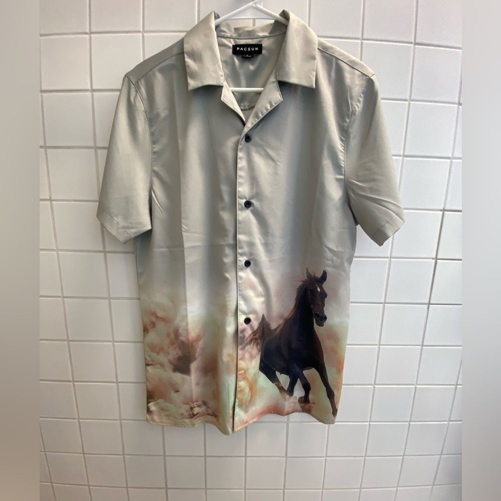Pac Sun stallion button shirt. Like new.